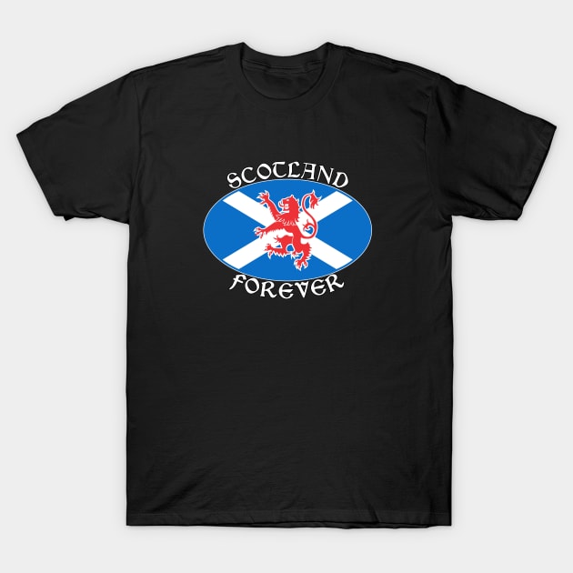 Patriotic Scotland Forever LION motif T-Shirt by BigTime
